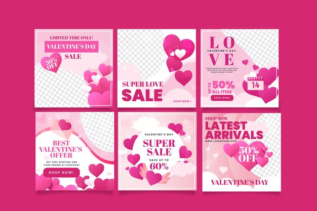 Preciosa colección de post de rebajas de san valentín