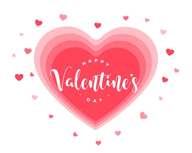 Preciosa tarjeta de san valentín con diseño de corazones