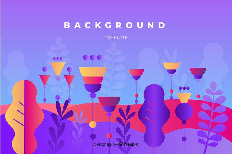 Vector gratuito precioso fondo colorido con composición floral