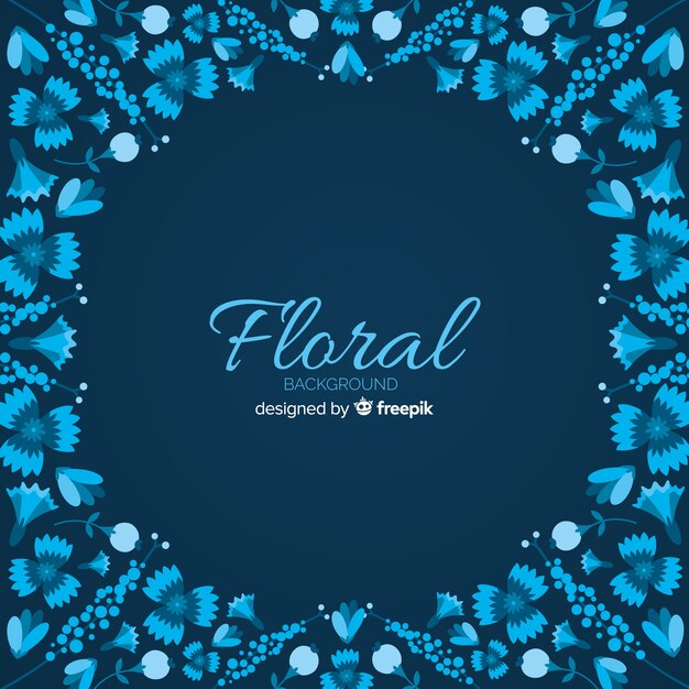 Precioso fondo floral con diseño plano