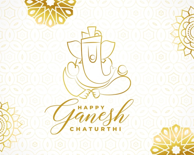 premium Ganesh Chaturthi el fondo de la celebración festiva