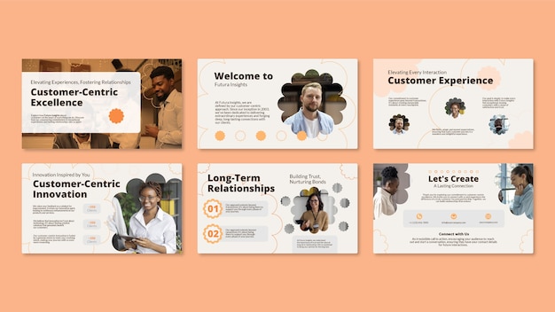 Presentación empresarial de diseño plano.
