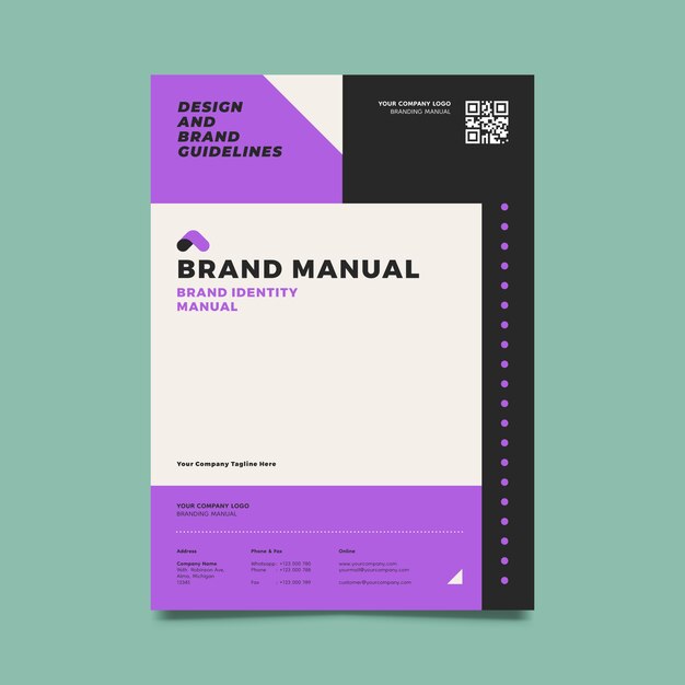 Presentación manual de la marca degradado.