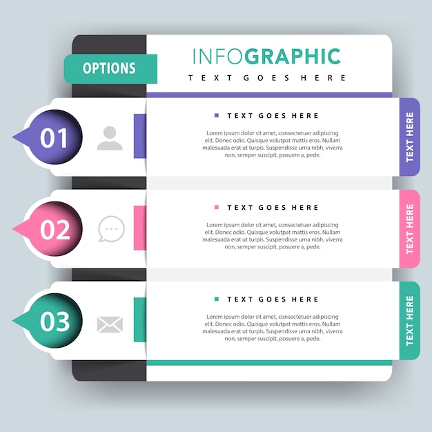 Presentación de vectores infográficos opcionales