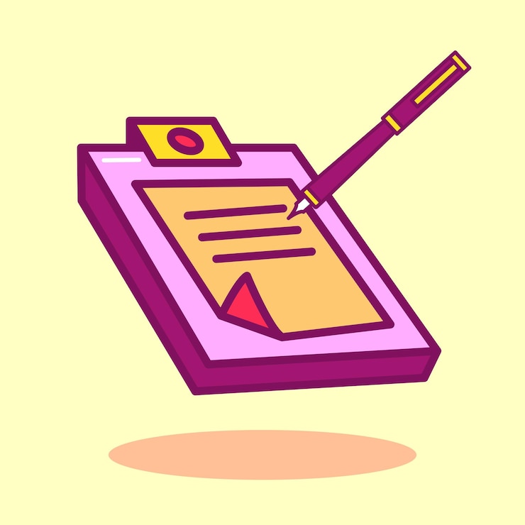 Vector gratuito primer plano de estudio de bloc de notas ilustración de icono