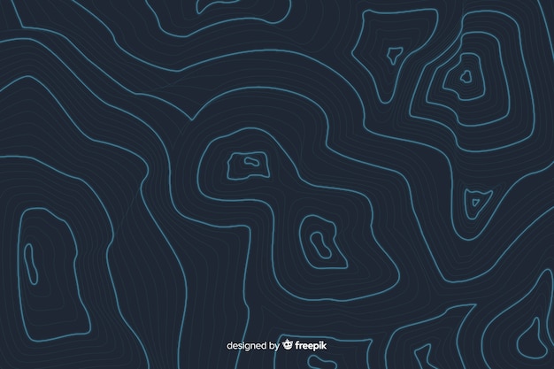 Primer plano de fondo de líneas topográficas