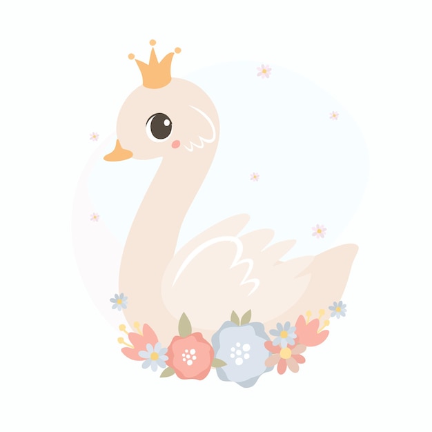 Princesa cisne con corona