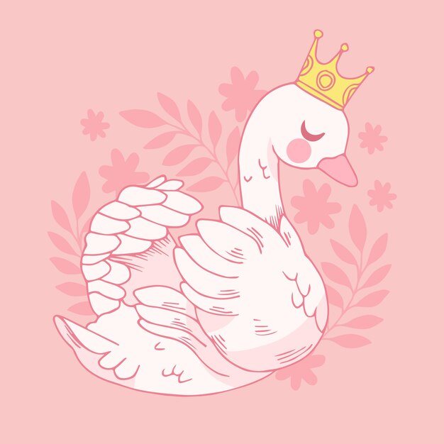 Princesa cisne ilustrada