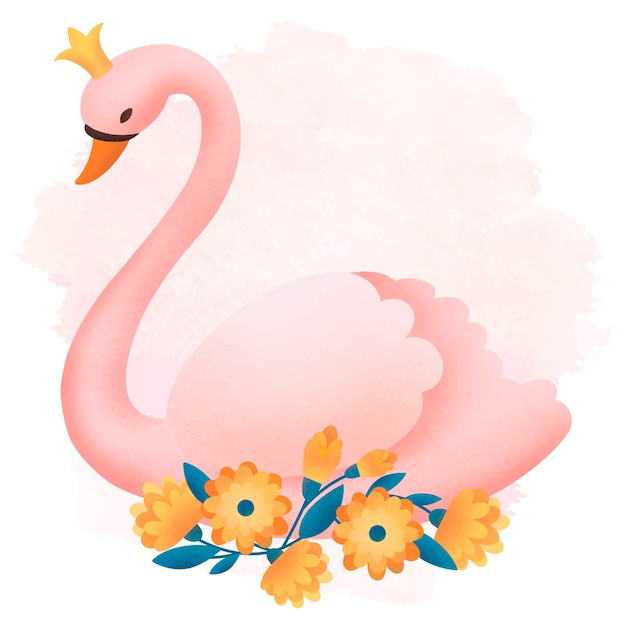 Vector gratuito princesa cisne