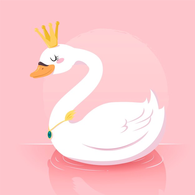 Princesa linda del cisne