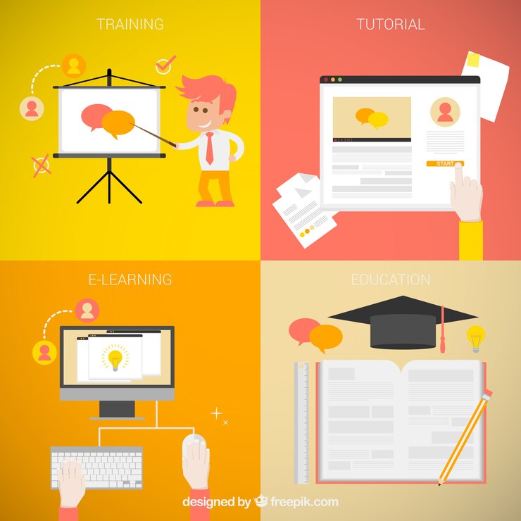Vector gratuito proceso educativo
