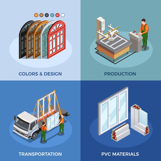 Producción y transporte de ventanas de PVC