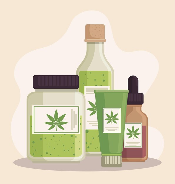 productos de cannabis medicinal establecer iconos