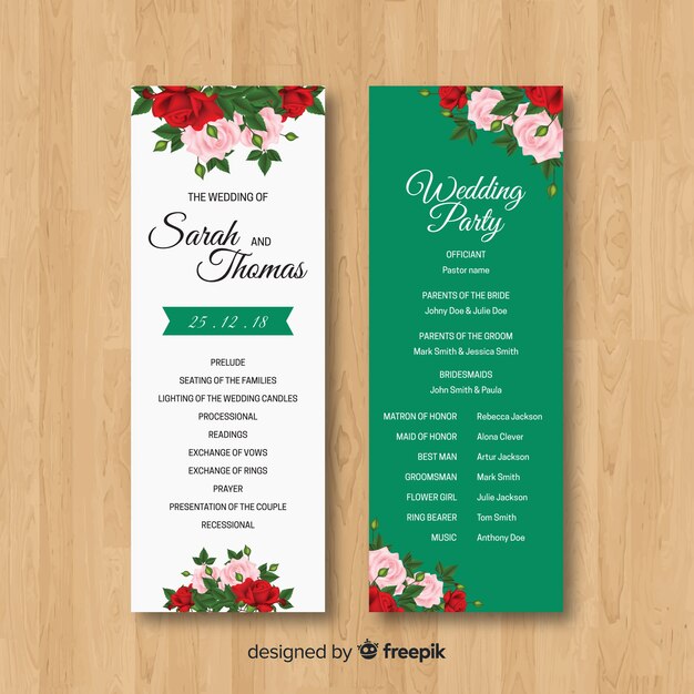 Programa de boda
