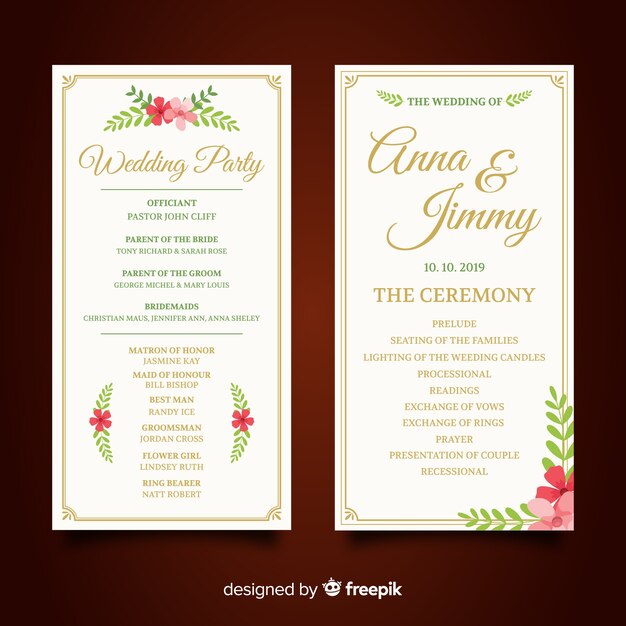 Programa de boda