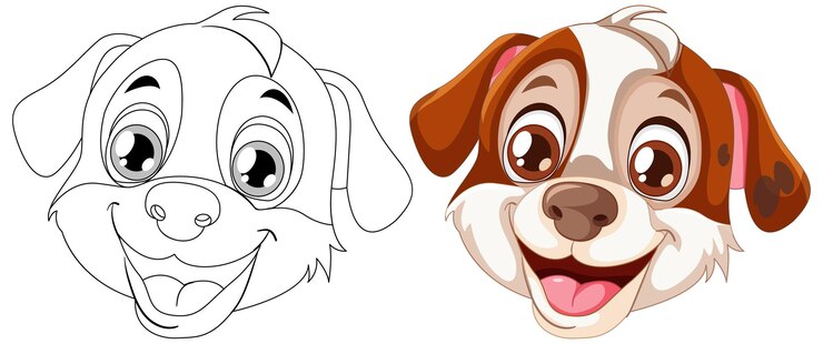 Vector gratuito progreso de la ilustración vectorial del cachorro alegre