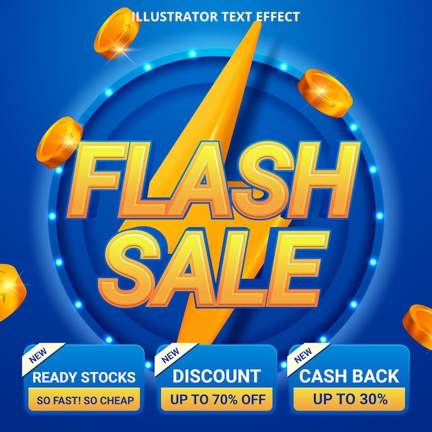 Promoción de venta flash ilustración vectorial