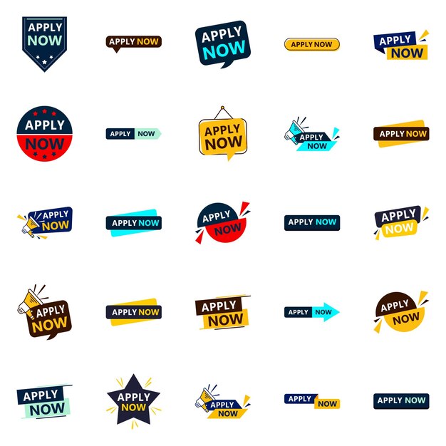 Promocione sus oportunidades con estilo con nuestro paquete de 25 pancartas Aplicar ahora