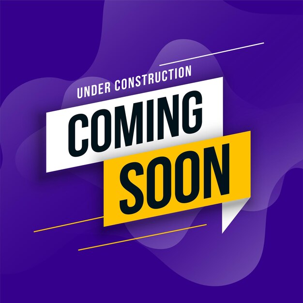Pronto bajo construcción póster para publicaciones en las redes sociales