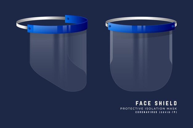Protector facial realista de plástico