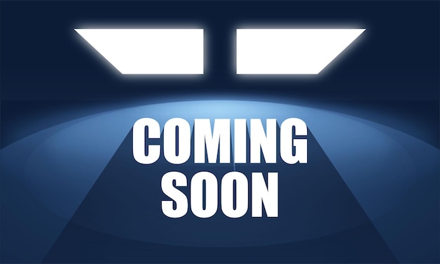 Próximamente escenario iluminado con foco de luz
