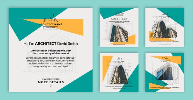 Proyecto de arquitecto realista publicaciones de instagram