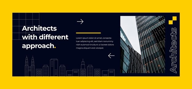 Proyecto de arquitectura minimalista portada de facebook