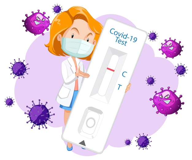 Prueba de covid 19 con kit de prueba de antígeno
