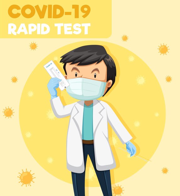 Prueba de covid 19 con kit de prueba de antígeno