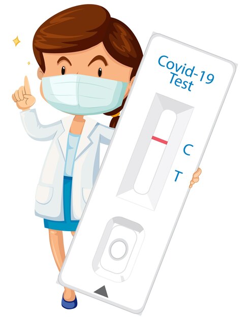 Prueba de covid 19 con kit de prueba de antígeno