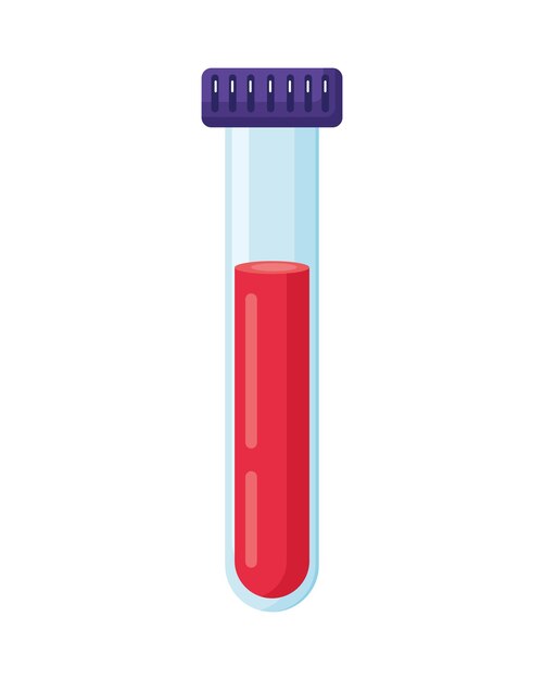 prueba de tubo con sangre