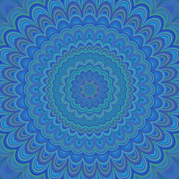 Psychedelic mandala ornamento fondo - circular simétrica vector patrón diseño de formas concéntricas ovaladas