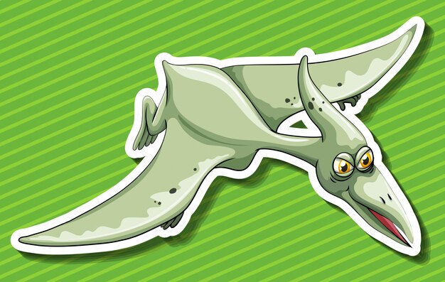 Pterosaur volando en verde