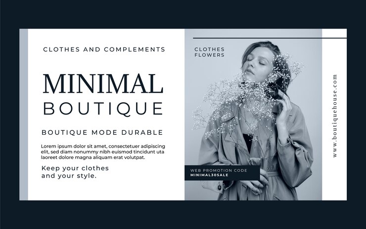 Vector gratuito publicación de facebook boutique minimalista plana