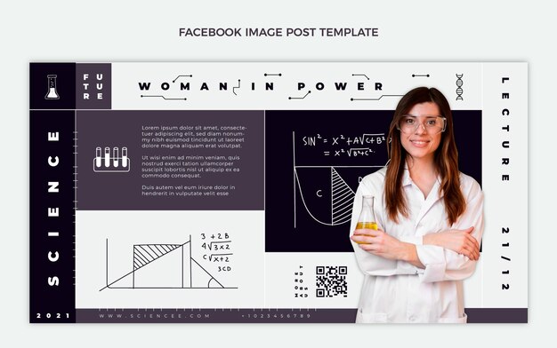 Publicación de facebook de ciencia plana