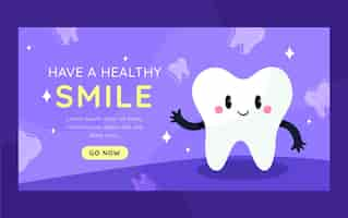 Vector gratuito publicación de facebook de clínica dental de diseño plano