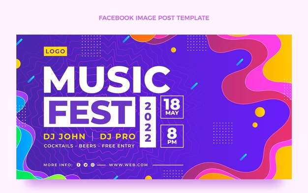 Publicación de facebook del festival de música degradada