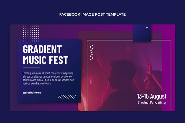 Publicación de facebook del festival de música degradada