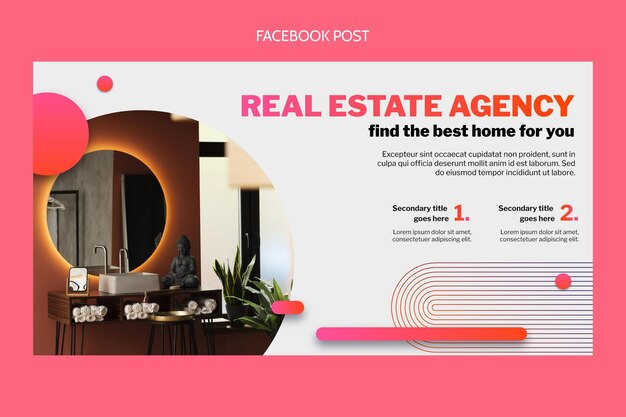 Publicación de facebook inmobiliaria degradada