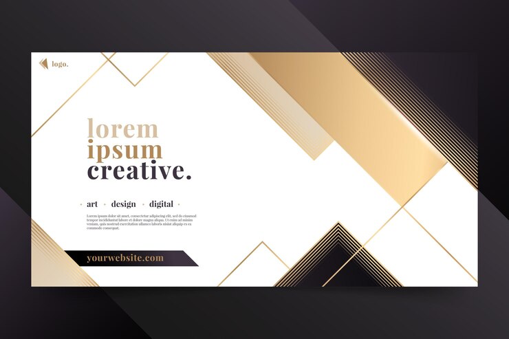 Vector gratuito publicación de facebook de lujo dorado degradado