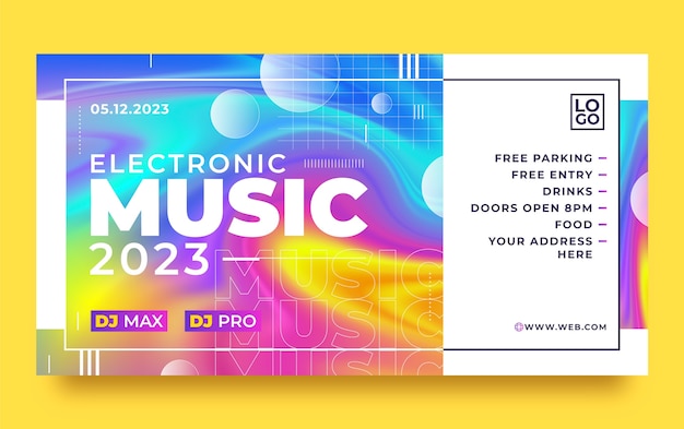 Publicación de facebook de música electrónica abstracta