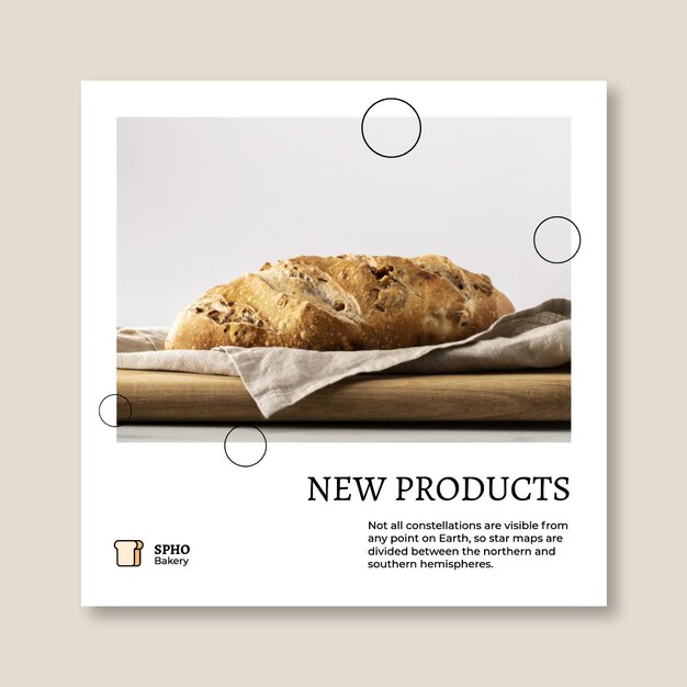 Publicación de facebook de panadería spho simple y elegante