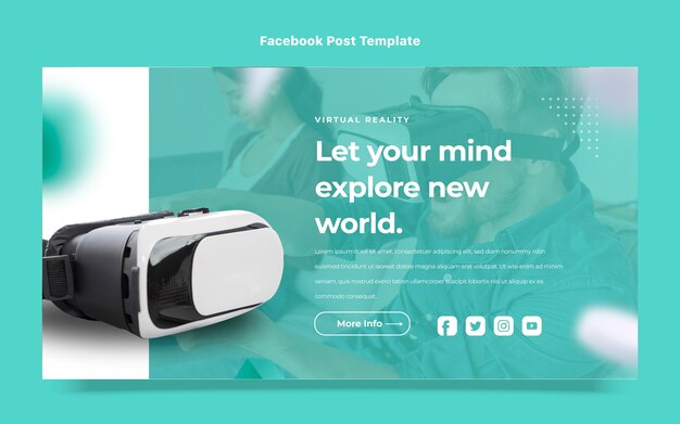 Publicación de facebook de tecnología de diseño plano