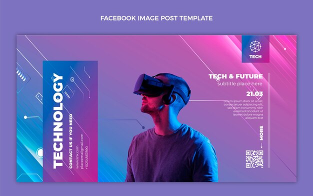 Publicación de facebook de tecnología de textura degradada