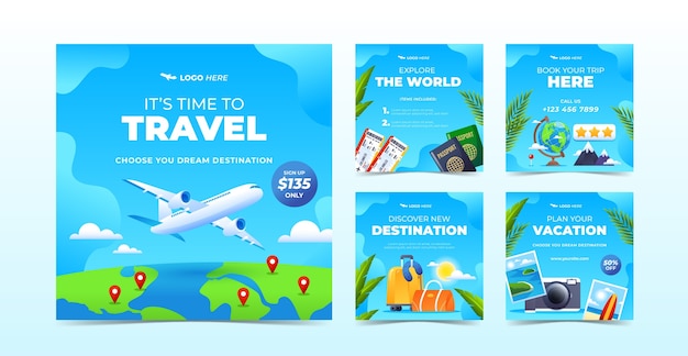 Publicación de instagram de la agencia de viajes degradada