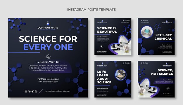 Publicación de instagram de ciencia gradiente