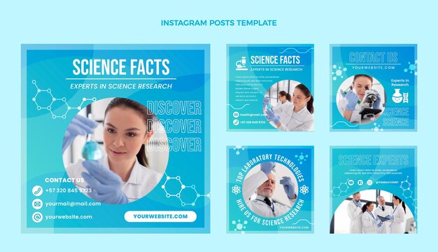 Publicación de instagram de ciencia gradiente