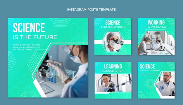 Publicación de instagram de ciencia gradiente