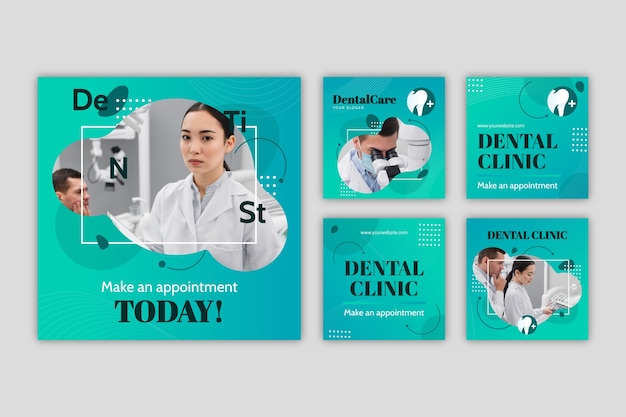 Publicación de instagram de clínica dental degradada