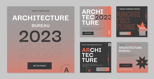 Publicación de instagram de desarrollo de arquitectura degradada